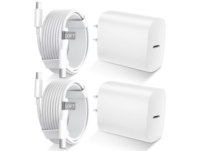 iPhone 17 16 15 Charger Fast Charging USB C Charger Type C Chargers with 10 Ft Long USB C to USB C Cable Fast Charging Cord for iPhone 17/Pro/Pro...