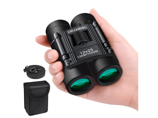 12X25 Mini Pocket Binoculars for Adults Kids, Small Compact Binoculars for Bird Watching, Opera Concert