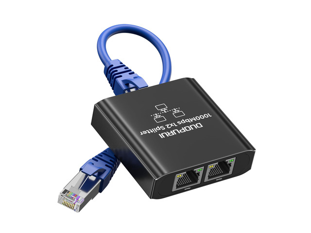 Ethernet Splitter 1 to 2,1000Mbps High Speed Network Splitter,LAN Splitter 2 Port with Ethernet cable, for Cat 5/5e/6/7/8 Cable [2 Devices...