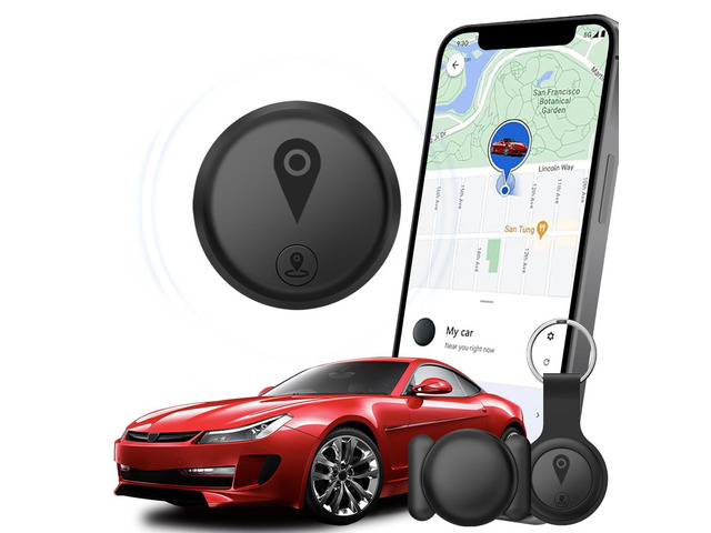 GPS Tracker for Vehicles, Mini Hidden Vehicle Locator Portable GPS Tracker for Cars Splashproof Available for iOS Find My (iOS Only), No Monthly...