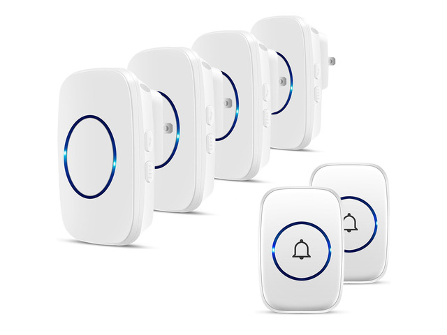 FullHouse Wireless Doorbell Kit Waterproof, Distinguish Front and Back Door Over 1000 feet Range, 60 Chimes and 5 Volume Levels with Mute Mode, for...