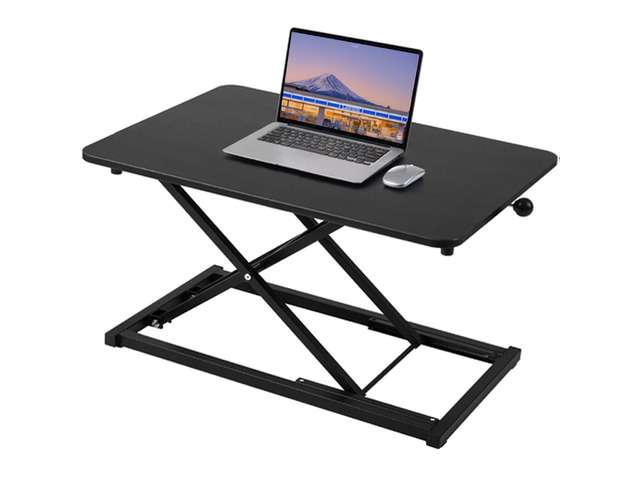 Adjustable Height Standing Desk Converter Keyboard Riser 23.6 Inch Black Stand Up Desk Riser, Computer Keyboard Stand for Desktop, Ergonomic Sit...