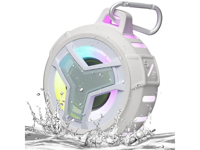 Waterproof Speaker Shower Bluetooth Portable Speakers Gifts for Teen IPX7 Wireless Small Speakers, Floating, 2000mAh with Light for Home Beach Boat...