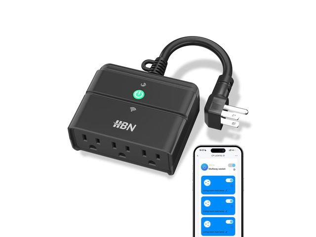 Outdoor Smart Plug, WiFi Smart Outlet Plug with 3 Independently Outlets Heavy-Duty Outlets, Compatible with Alexa and Google Assistant,...