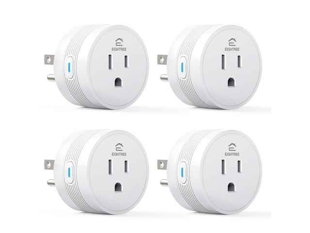 15A Smart Plug Works with Alexa & Google Home, Smart Outlet 4 Pack WiFi Plugs for Smart Home, Voice & App Remote Control, Smart Outlet Timer, No...