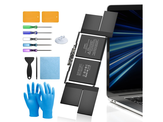 Battery for MacBook Pro 15 Inch A1990 (Mid 2018 2019), Laptop Battery Replacement Model A1953 Battery EMC 3215 3359 7400mAh (Upgraded 6.2 Versions)