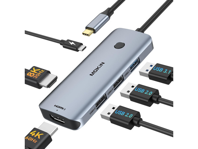 USB C Docking Station 2 HDMI with 100W PD for HP/Dell Laptop Dual 4K@60Hz Monitor/MST Extend or Collage 2 Screens for Windows/100W PD/10Gbps USB...