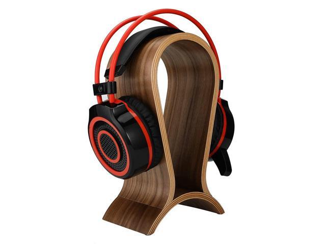 Headphone Stand Wood, Headset Stand for Desk, Walnut Gaming Headphone Holder Compatible for Sennheiser, Bose, Beats, Razer, AKG, Airpod Max,...