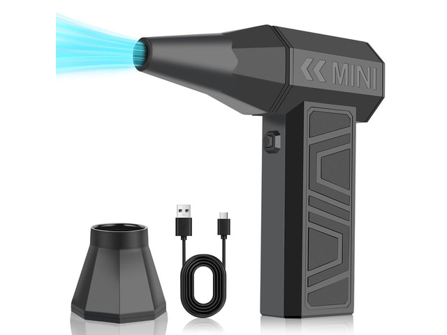 X3 Cordless Air Duster 130,000RPM High-Speed Mini Blower, 4-Gear Adjustable Power Turbo Jet Fan, Portable Dust Blower for Cleaning Electronics,...