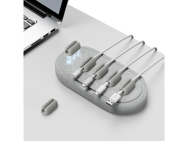 Cable Management, Magnetic Cord Organizer, Desk Cord Holder Wire Keeper with 6 Magnetic Cable Clips, Charger Cord Management for Home Office,...