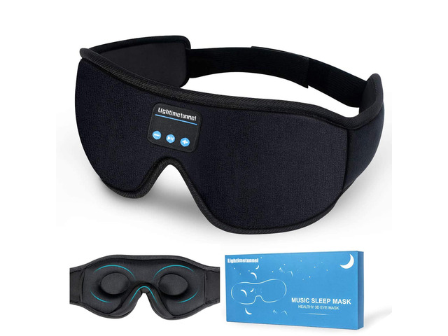Sleep Headphones, Bluetooth 5.0 Wireless 3D Eye Mask, Washable Sleeping Headphones for Side Sleepers With Adjustable Ultra Thin Stereo Speakers...