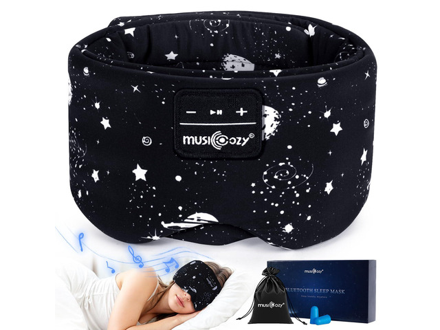 Sleep Mask Stary Bluetooth Headphones for Sleeping Side Sleeper Wireless Masks with Blackout Eye Cups, Soft Fabric, HD Audio, Comfortable for...