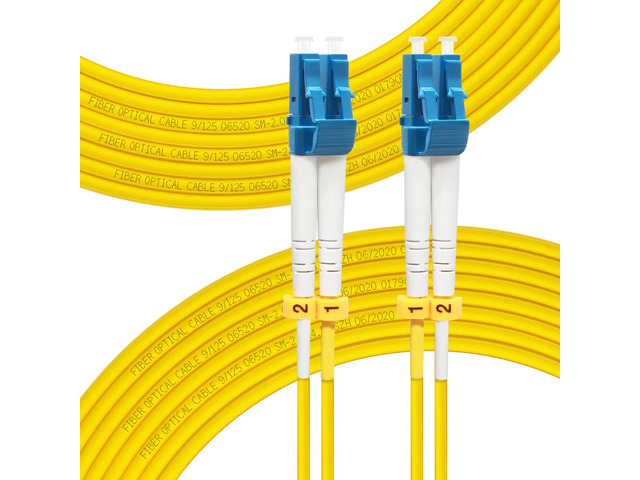 75M OS2 Fiber Patch Cable LC to LC, Length Options: 0.2m-300m, 1G/10GB Single Mode Duplex 9/125um SMF Fiber Optic Cable Cord LSZH 75Meter(246ft)