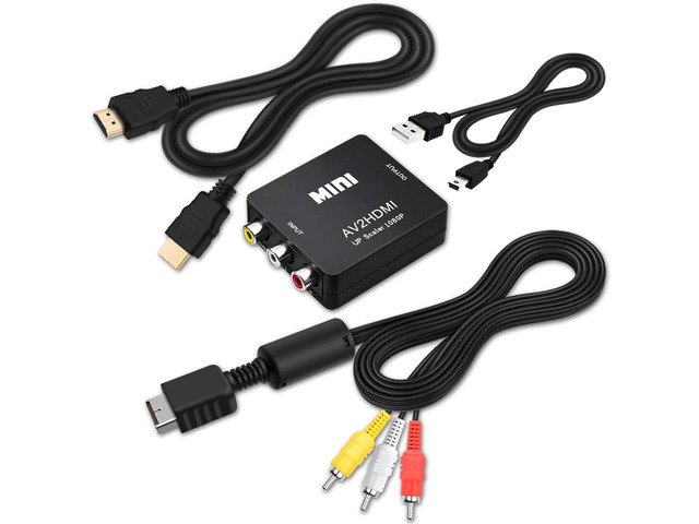 PS2 AV Cable, AV to RCA Cord Compatible with PlayStation 1/ PS2/ PS2 Slim/PSX/ PS3 Slim Console to TV/Monitor 6FT