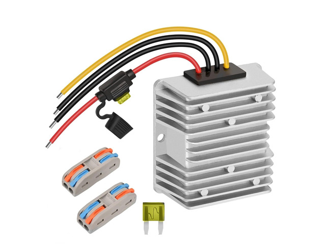 20A 240W Golf Cart DC 18V 20V 24V 36V 48V Step Down to DC 12V Converter Voltage Regulator Reducer Power Buck Converter with Fuse(Inputs 18V-58V to...