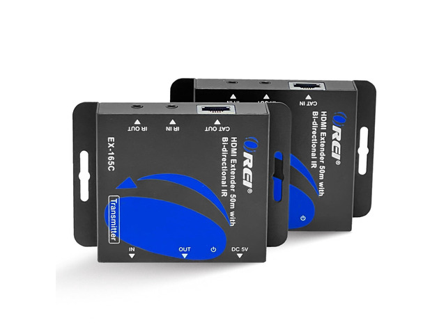 HDMI Extender over Cat6 165ft - 1080p@60Hz, Two-way IR, Loop out, PoC CAT6 to HDMI Converter, HDMI Extender HDMI 1.3, 4.95Gbps, Dolby TrueHD,...