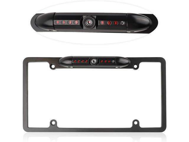 License Plate Backup Camera,HD Night Vision Reverse Camera with 8 LED,170°Wide Angle IP67 Waterproof Rear View Camera,Heavy Duty Reverse Camera Car...