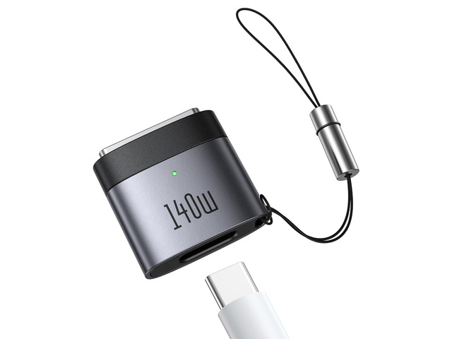 140W USB-C to Magsafe 3 Adapter with Lanyard, Portable and Lightweight Magsafe to USB C Adapter Fit for MacBook Pro(M1-M5, 2021-2025) 14'/16',...