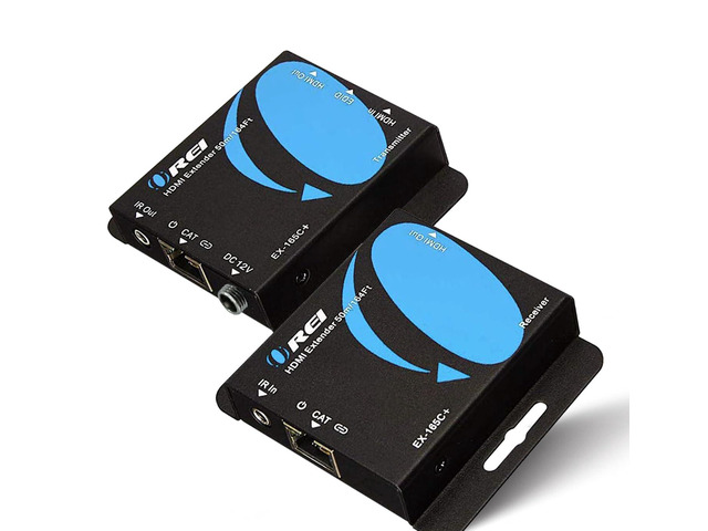 HDMI Extender Over Cat6 165ft - 4K@30hz, IR, Loop Out, PoC, HDCP 1.4 HDMI to Cat 6 Converter, HDMI over Ethernet HDMI 1.4 compliant, EDID...