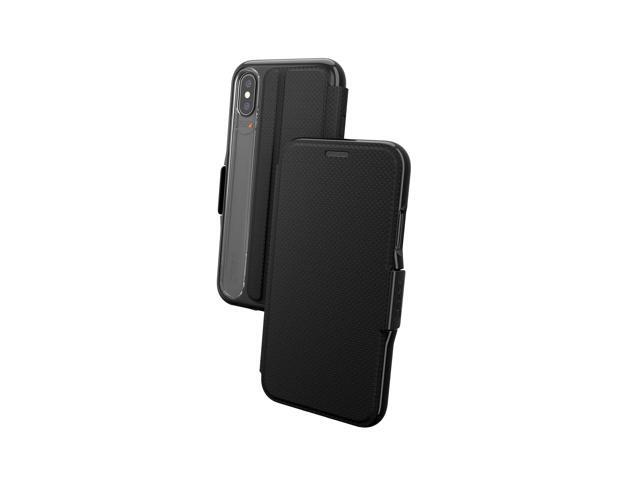 Gear4 Oxford Folio Case IPhone X XS Black D3O Impact Protection