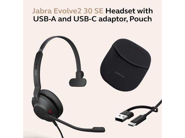 Jabra Evolve2 30 SE Mono USB-C/A UC Headset - Black - image 7