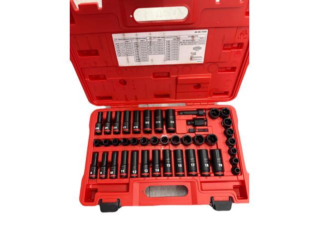 Milwaukee Electric - 43PC IMP Duty 3/8DR SAE Metric DP 6-PT Socket SE