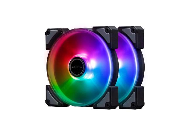 InWin Crown AC140 Addressable RGB Twin Fan Kit 140mm High Performance Cooling Computer Case Fan Cooling Black