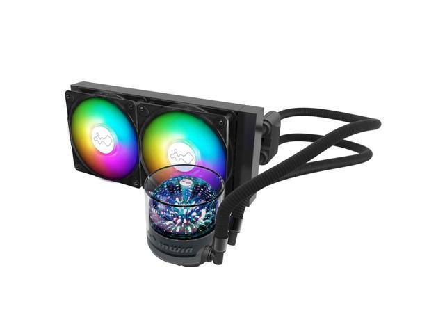 inwin nr24 240mm nebula aio liquid cpu cooler iw-lc-nr24, black