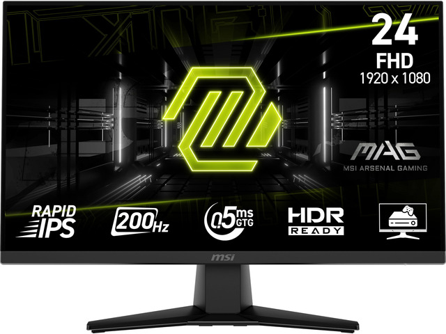MAG 242F 24-inch 1920 x 1080 (FHD) Gaming Monitor, 200Hz, AMD FreeSync Premium, HDMI, DisplayPort, VESA, Tilt, Height Adjustable, Speaker, 0.5ms,...