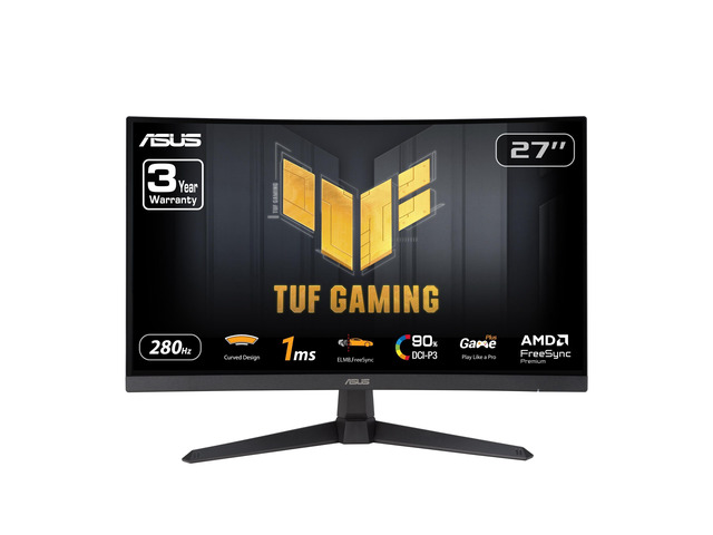 TUF Gaming 27 1080P Curved Monitor (VG27VQM1B) Full HD, 1500R, 280Hz, 1ms, Extreme Low Motion Blur, FreeSync Premium, Shadow Boost, Eye Care, 90%...