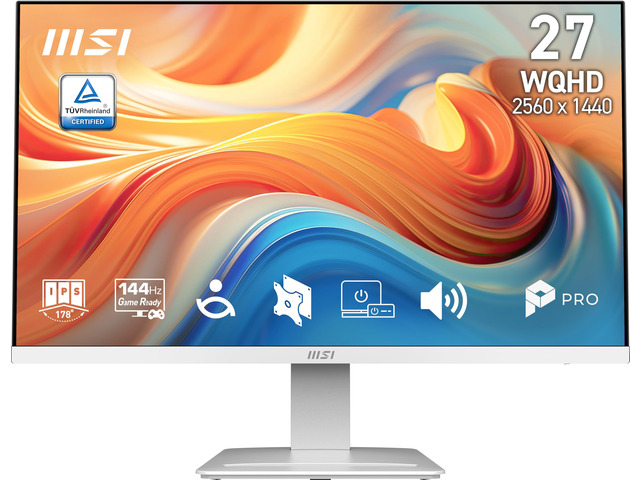 PRO MP273QW E14 27-inch IPS 2560 x 1440 (QHD) Computer Monitor, 144Hz,Free-Sync, HDMI, DP Port, VESA Mountable, Tilt, Speaker, 1ms, White