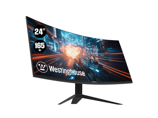24 Inch Curved Gaming Monitor, 165Hz, 1ms, FHD 1080P, 3000:1 Contrast Ratio, 110% sRGB, 1500R, AMD FreeSync, Eyecare, for PC Games with Built-in...