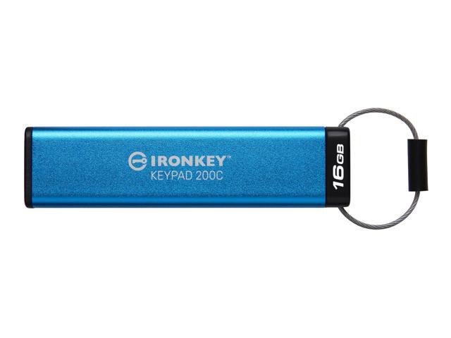 IronKey Keypad 200 16GB USB 3.2 Gen 1 Type C Flash Drive IKKP200C16GB