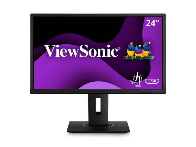 VG2440 24 Inch 1080p Monitor, VA Display for Smooth Home and Office Productivity, Advanced Ergonomics, HDMI, DisplayPort, VGA, and USB Inputs