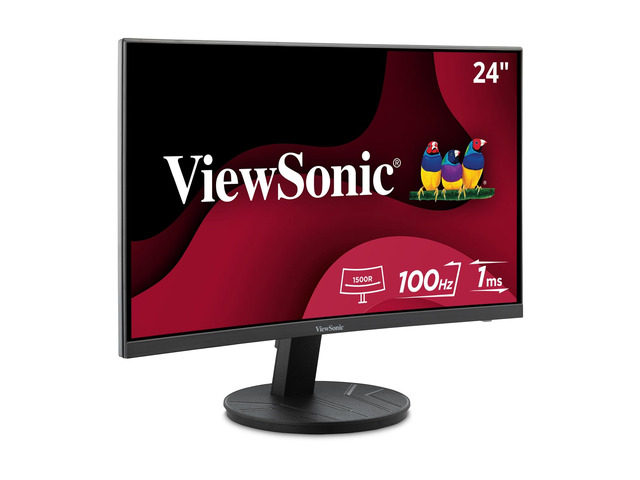VA2416C 24 Inch 1080p Curved Computer Monitor, 100Hz, HDMI Variable Refresh Rate, Frameless, Dual Speakers, DisplayPort, Eye Care, Home Office,...