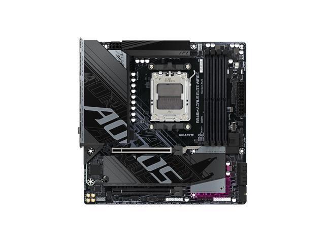 GIGABYTE B840M AORUS Elite WIFI6E AMD Socket AM5, M-ATX, DDR5, 2X M.2, PCIe 4.0, USB-C, USB 3.2 Gen 1, WIFI6E, 2.5GbE LAN, EZ-Latch