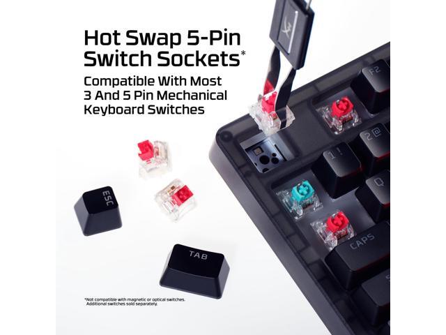 HyperX - Origins 2 1800 Wired Mechanical Linear Red Switch Gaming Keyboard with RGB Back Lighting - Black - image 9