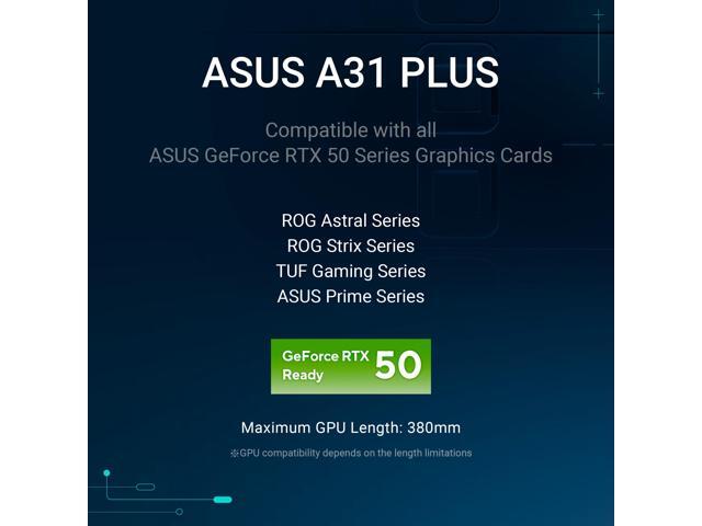 ASUS A31 Plus TG ARGB White ATX PC Case - Pre-Installed ARGB Fans - Glass Front Panel - Hidden Port Motherboard Compatible - 360mm Radiators -...