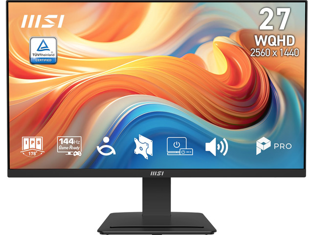PRO MP273Q E14 27-inch IPS 2560 x 1440 (QHD) Computer Monitor, 144Hz,Adaptive-Synch, HDMI, DP Port, VESA Mountable, Tilt, Speaker, 1ms, Black