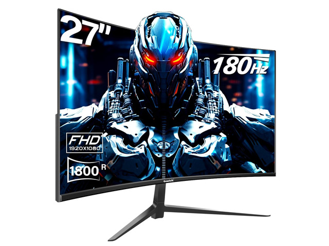 27 inch Curved Gaming Monitor,144Hz/180Hz PC Monitor Full HD 1080P, Frameless 1800R Computer Display with FreeSync & Eye-Care Technology, Wall...