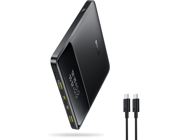 Baseus Laptop Portable Charger 100W 20000mAh, Blade Travel Power Bank Fast Charging 2 USB-C & 2 USB-A Port, Steam Deck Battery Pack for MacBook...