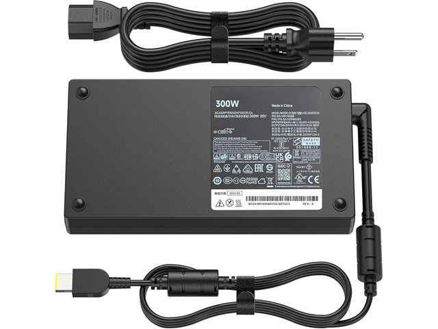300W AC Charger Compatible with Lenovo Legion 7 7i 5i 5Pro R7000P R9000P R9000K Y9000K Y9000X Slim Tip Laptop Power Adapter Supply Cord