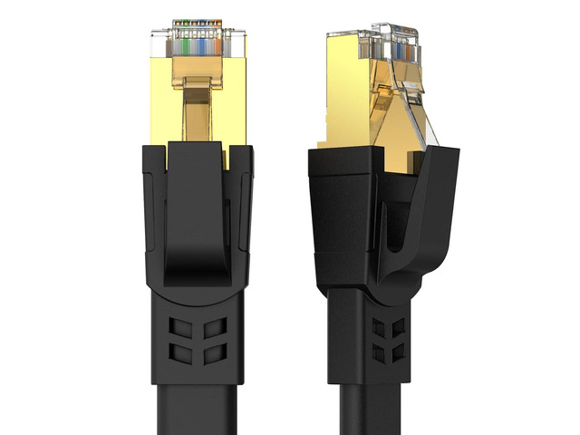 CAT8 Ethernet Cable 25 ft, High Speed Heavy Duty Cat8 LAN Network Cable 40Gbps, 2000Mhz with Gold Plated RJ45 Connector for Modem, Router, Switch,...