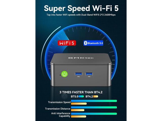 GMKtec Mini PC N95 (Beats N100, 3.4GHz) 8GB RAM 256GB M.2 SSD Mini Desktop Computer with VESA Mount for Office Home Business HTPC Proxmox, Dual 4K...