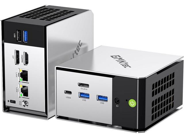 GMKtec Mini PC M8 Desktop Computer AMD Ryzen PRO 6650H (6C/12T 4.50Ghz) Dual NIC LAN 2.5GbE, 16GB LPDDR5 RAM + 512GB Hard Drive PCle SSD, Oculink,...