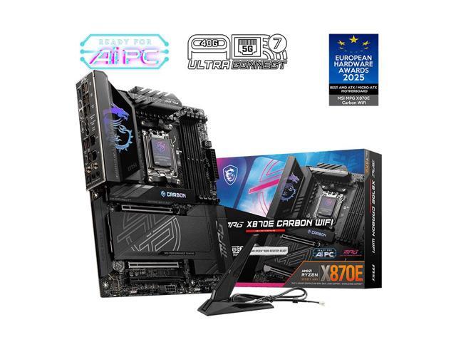 MSI MPG X870E CARBON WIFI Dark MotherboardSupports 9900X3D, 9950X3D, and 9800X3D CPUs (AMD X870E/Socket AM5)