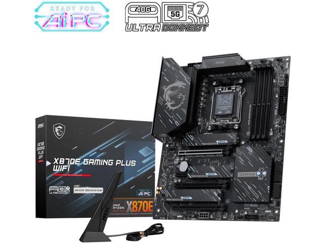 MSI X870E GAMING PLUS WIFI ATX Gaming Motherboard, AMD X870E Chipset, Socket AM5, Supports Ryzen 9000X3D 9800X3D 9850X3D 9950X3D, DDR5, PCIe 5.0,...