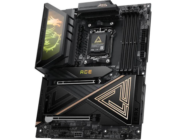 MSI MEG X870E ACE MAX AM5 Gaming Motherboard, DDR5 9000+ OC, 18+2+1 Power Phase, PCIe 5.0, 5x M.2, Wi-Fi 7, 10G/5G LAN, USB4, ALC4082 Audio