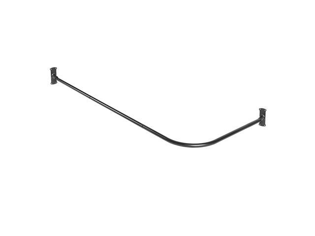 Utopia Alley 28-68' L-Shaped Corner Shower Rod, Non-Adjustable Rust-Free Large Space Shower Rod, Need Drilling, Black