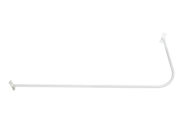 Utopia Alley 28-68' L-Shaped Corner Shower Rod, Non-Adjustable Rust-Free Large Space Shower Rod, Need Drilling, White